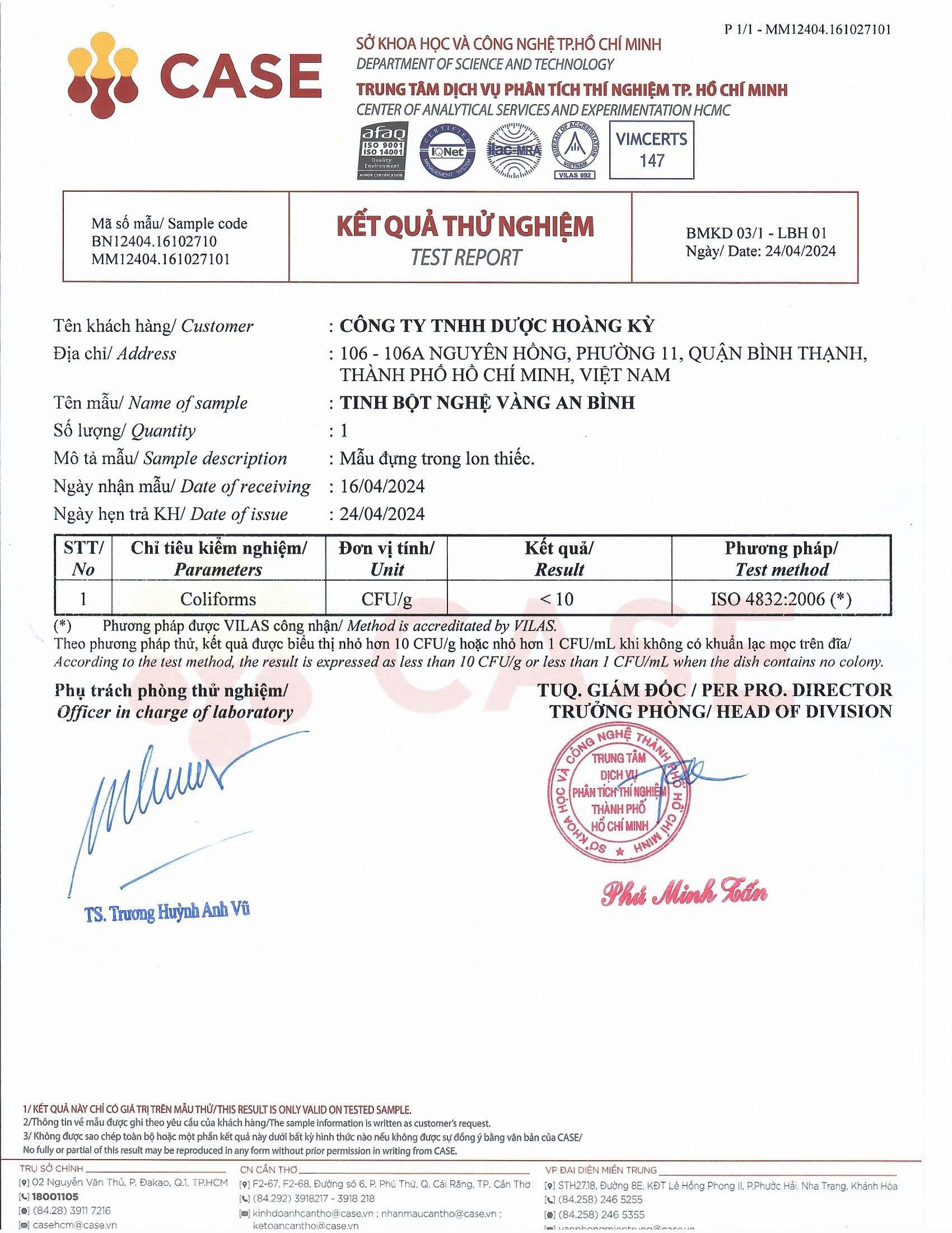  - Công Ty TNHH Dược Hoàng Kỳ